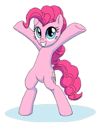 Size: 1162x1475 | Tagged: safe, artist:yoka-the-changeling, pinkie pie, pony, bipedal, female, mare, simple background, solo, transparent background