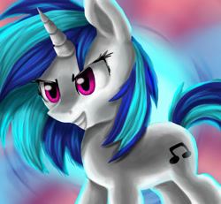 Size: 1200x1111 | Tagged: safe, artist:aschenstern, dj pon-3, vinyl scratch, pony, unicorn, grin, solo