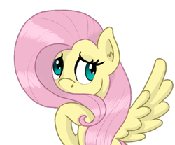 Size: 543x449 | Tagged: safe, artist:boushi33, fluttershy, pegasus, pony, bust, covering, covering mouth, female, looking away, looking sideways, mare, portrait, simple background, solo, spread wings, transparent background, wings