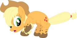 Size: 3585x1765 | Tagged: safe, artist:porygon2z, applejack, earth pony, pony, look before you sleep, mud, muddy, simple background, solo, transparent background, vector