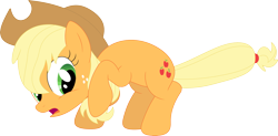 Size: 3585x1759 | Tagged: safe, artist:porygon2z, applejack, earth pony, pony, look before you sleep, hat, simple background, solo, transparent background, vector