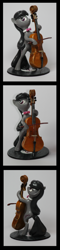 Size: 1200x5030 | Tagged: safe, artist:captainwilder, octavia melody, earth pony, pony, cello, musical instrument, sculpture, solo