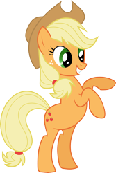 Size: 5000x7502 | Tagged: safe, artist:patec, applejack, earth pony, pony, fall weather friends, absurd resolution, bipedal, female, mare, rearing, simple background, solo, transparent background, vector