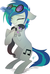 Size: 4203x6187 | Tagged: safe, artist:gray-gold, artist:probablyfakeblonde, dj pon-3, octavia melody, vinyl scratch, earth pony, pony, absurd resolution, backwards cutie mark, bipedal, colored, female, hug, lesbian, plushie, scratchtavia, shipping, simple background, solo, traditional art, transparent background