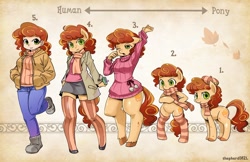 Size: 1600x1035 | Tagged: safe, artist:shepherd0821, oc, oc only, anthro, human, semi-anthro, unguligrade anthro, anthro chart, clothes, humanized, skirt, sweater