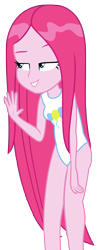 Size: 1500x3423 | Tagged: safe, edit, edited edit, pinkie pie, eqg summertime shorts, equestria girls, monday blues, clothes, leotard, one-piece swimsuit, pinkamena diane pie, simple background, solo, swimsuit, swimsuit edit, transparent background, vector, vector edit, wet hair