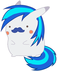 Size: 716x895 | Tagged: safe, artist:bradleydoom, dj pon-3, vinyl scratch, pikachu, solo, species swap