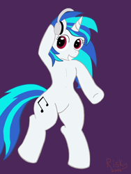 Size: 1536x2048 | Tagged: safe, artist:riskypony, dj pon-3, vinyl scratch, pony, unicorn, female, horn, mare, solo