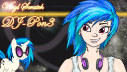 Size: 1920x1080 | Tagged: safe, artist:lauren-campbell, dj pon-3, vinyl scratch, human, humanized