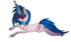 Size: 2240x1344 | Tagged: safe, artist:venoopl, dj pon-3, vinyl scratch, pony, unicorn, female, horn, mare, solo