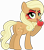 Size: 5485x6284 | Tagged: safe, artist:osipush, applejack, earth pony, pony, absurd resolution, alternate universe, apple, applejewel, corrupted, evil, food, licking, looking at you, open mouth, simple background, solo, tongue out, transparent background