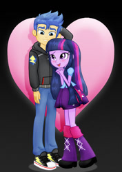 Size: 752x1063 | Tagged: safe, artist:jucamovi1992, flash sentry, twilight sparkle, better together, equestria girls, converse, female, flashlight, haircut, male, shipping, shoes, straight