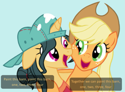 Size: 689x506 | Tagged: artist needed, safe, applejack, fresh coat, earth pony, pony, blonde mane, female, mare, orange coat, solo