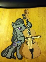 Size: 1536x2056 | Tagged: artist needed, safe, octavia melody, earth pony, pony, cello, merchandise, musical instrument, perler, perler beads, solo