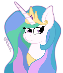 Size: 1400x1620 | Tagged: safe, artist:puperhamster, princess celestia, alicorn, pony, bust, portrait, solo