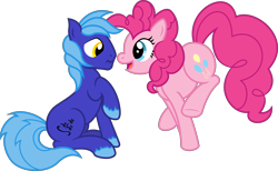 Size: 12235x7544 | Tagged: safe, artist:deyrasd, pinkie pie, oc, oc:dayandey, earth pony, pony, absurd resolution, male, simple background, stallion, transparent background