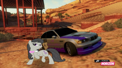 Size: 1280x720 | Tagged: safe, artist:equestianracer, octavia melody, earth pony, pony, bmw, bmw e46, bmw m3, car, forza horizon, itasha, solo