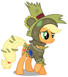 Size: 2628x3000 | Tagged: safe, artist:brony-works, applejack, earth pony, pony, luna eclipsed, high res, scarecrow, simple background, solo, transparent background, vector