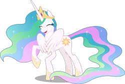 Size: 10000x6703 | Tagged: safe, artist:chrzanek97, artist:dashiesparkle, princess celestia, alicorn, pony, a royal problem, .svg available, absurd resolution, cute, cutelestia, cutie mark, eyes closed, female, mare, open mouth, simple background, solo, transparent background, vector