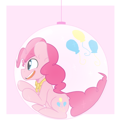 Size: 1600x1575 | Tagged: safe, artist:eivilpotter, pinkie pie, earth pony, pony, female, mare, ornament, smiling, solo