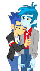 Size: 1445x2568 | Tagged: safe, artist:supermaxx92, flash sentry, thunderbass, equestria girls, gay, height difference, hug, male, shipping, simple background, size difference, smaller male, thunderflash, transparent background, vector