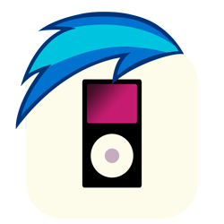 Size: 1140x1140 | Tagged: safe, artist:craftybrony, dj pon-3, vinyl scratch, app, icon, iphone, ipod, music