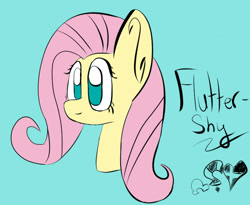 Size: 706x579 | Tagged: safe, artist:stormypones, fluttershy, pegasus, pony, blue background, simple background, solo