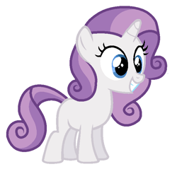 Size: 651x641 | Tagged: safe, artist:unoriginai, oc, oc only, pony, unicorn, filly, goddamnit unoriginai, magical lesbian spawn, offspring, parent:rarity, parent:sweetie belle, parents:raribelle, product of incest, simple background, solo, white background