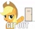 Size: 600x500 | Tagged: safe, artist:kryptonpony, applejack, earth pony, pony, get out, image macro, meme, reaction image, solo