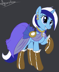 Size: 620x754 | Tagged: safe, artist:arnachy, minuette, clothes, dress, gala dress, solo