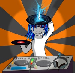 Size: 1024x1000 | Tagged: safe, artist:cheshiresdesires, dj pon-3, vinyl scratch, pony, bipedal, solo