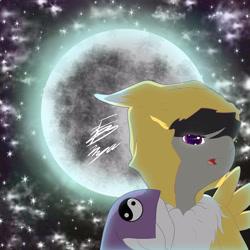 Size: 4500x4500 | Tagged: safe, artist:helenanyadepie, octavia melody, earth pony, pony, absurd resolution, clothes, costume, digimon, female, full moon, mare, moon, pajamas, renamon, solo