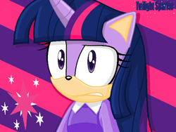 Size: 640x480 | Tagged: safe, artist:sonicandme901, derpibooru import, twilight sparkle, anthro, cutie mark, solo, sonic the hedgehog (series), sonicified, style emulation