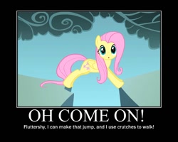 Size: 750x600 | Tagged: safe, artist:crossoverprincess, edit, edited screencap, screencap, fluttershy, pegasus, pony, dragonshy, epic fail, fail, motivational poster, solo