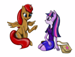 Size: 2549x1961 | Tagged: safe, artist:xamitlu, derpibooru import, twilight sparkle, twilight sparkle (alicorn), alicorn, anthro, ponified, sally acorn, sonic the hedgehog, sonic the hedgehog (series), sonicified, species swap, style emulation