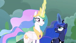 Size: 1920x1080 | Tagged: safe, screencap, princess celestia, princess luna, alicorn, pony, the ending of the end, leak