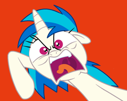 Size: 1156x924 | Tagged: safe, artist:pupster0071, dj pon-3, vinyl scratch, pony, unicorn, goof off, rage, solo