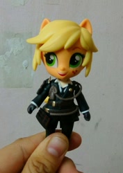 Size: 499x704 | Tagged: safe, artist:redness, applejack, equestria girls, clothes, custom, doll, equestria girls minis, eqventures of the minis, irl, nendoroid, photo, touken ranbu, toy, uniform