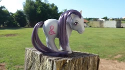 Size: 1280x720 | Tagged: safe, octavia melody, earth pony, pony, g1, custom, g4 to g1, generation leap, irl, photo, toy