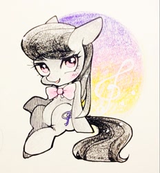 Size: 951x1024 | Tagged: safe, artist:sibashen, octavia melody, earth pony, pony, backwards cutie mark, solo, traditional art