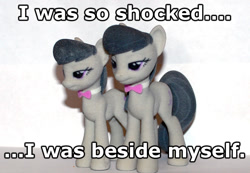 Size: 800x554 | Tagged: safe, artist:cmmssrfklw, artist:hashbro, octavia melody, earth pony, pony, 3d print, image macro, meme, photo, pun, shocked