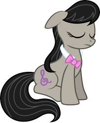 Size: 5576x6868 | Tagged: safe, artist:kyrospawn, octavia melody, earth pony, pony, absurd resolution, eyes closed, simple background, sitting, solo, transparent background, vector