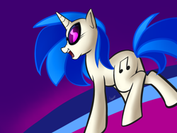 Size: 2000x1500 | Tagged: safe, artist:nessacity, dj pon-3, vinyl scratch, pony, unicorn, plot, solo