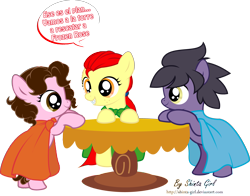 Size: 3233x2531 | Tagged: safe, artist:shinta-girl, oc, oc only, oc:shinta pony, spanish, translated in the comments