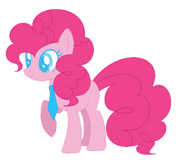 Size: 478x433 | Tagged: safe, artist:themorningstarlight, pinkie pie, pony, base used, necktie, simple background, solo, white background