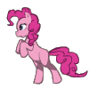 Size: 100x100 | Tagged: safe, artist:h-swilliams, artist:mettarathefabulous, pinkie pie, earth pony, pony, animated, bipedal, cute, dancing, female, gif, mare, missing cutie mark, pixel art, simple background, solo, transparent background