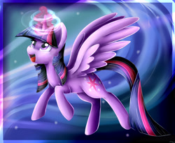 Size: 4925x4034 | Tagged: safe, artist:artoftheghostie, derpibooru import, twilight sparkle, twilight sparkle (alicorn), alicorn, pony, absurd resolution, female, flying, magic, mare, solo