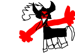 Size: 640x480 | Tagged: safe, artist:flyscratch, lord tirek, centaur, 1000 hours in ms paint, cloven hooves, male, quality, simple background, solo, white background