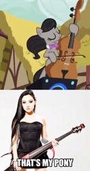 Size: 606x1150 | Tagged: safe, screencap, octavia melody, earth pony, pony, slice of life (episode), cello, image macro, meme, musical instrument, that's my pony, that's my x, tina guo