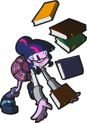 Size: 564x795 | Tagged: safe, artist:rvceric, derpibooru import, sci-twi, twilight sparkle, equestria girls, friendship games, book, clothes, crystal prep academy, crystal prep academy uniform, crystal prep shadowbolts, school uniform, simple background, skirt, solo, transparent background